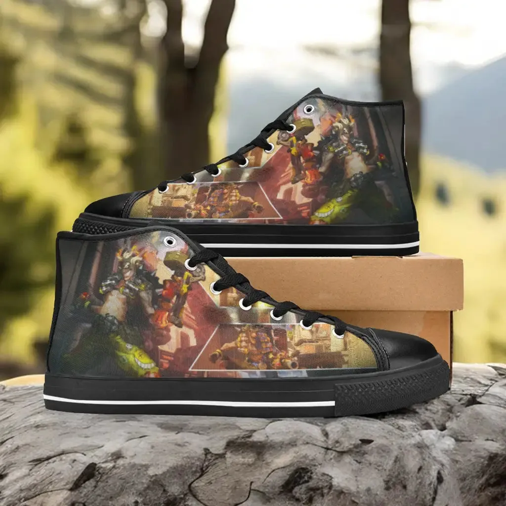 Overwatch Junkrat Shoes High Top Sneakers for Kids and Adults
