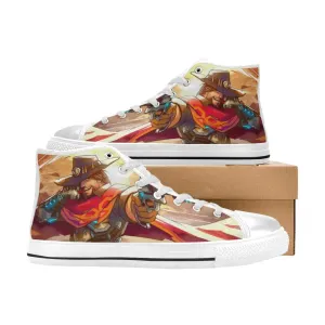 Overwatch Shoes , Overwatch McCree Shoes High Top Sneakers for Kids and Adults