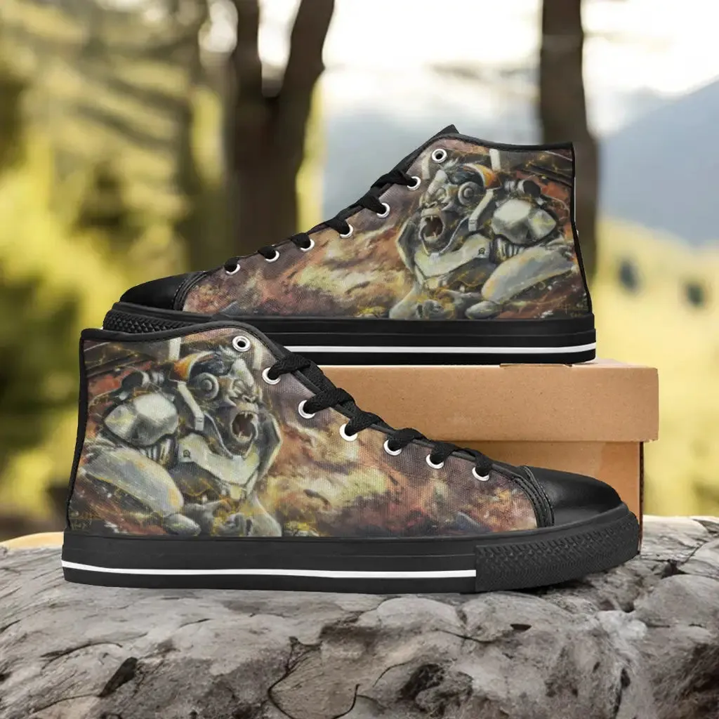 Overwatch Winston Shoes High Top Sneakers for Kids and Adults