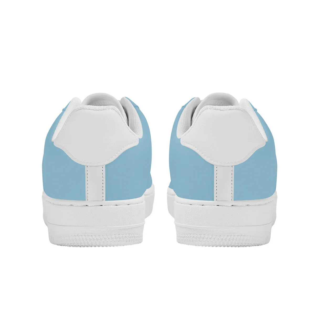 Pastel Blue with Blue and White Football Stripe Unisex Air Force Sneakers