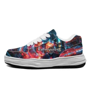 Personalized Trump Sneakers, Custom Patriotic Leather Shoes, Bio-degradable Unisex Shoes