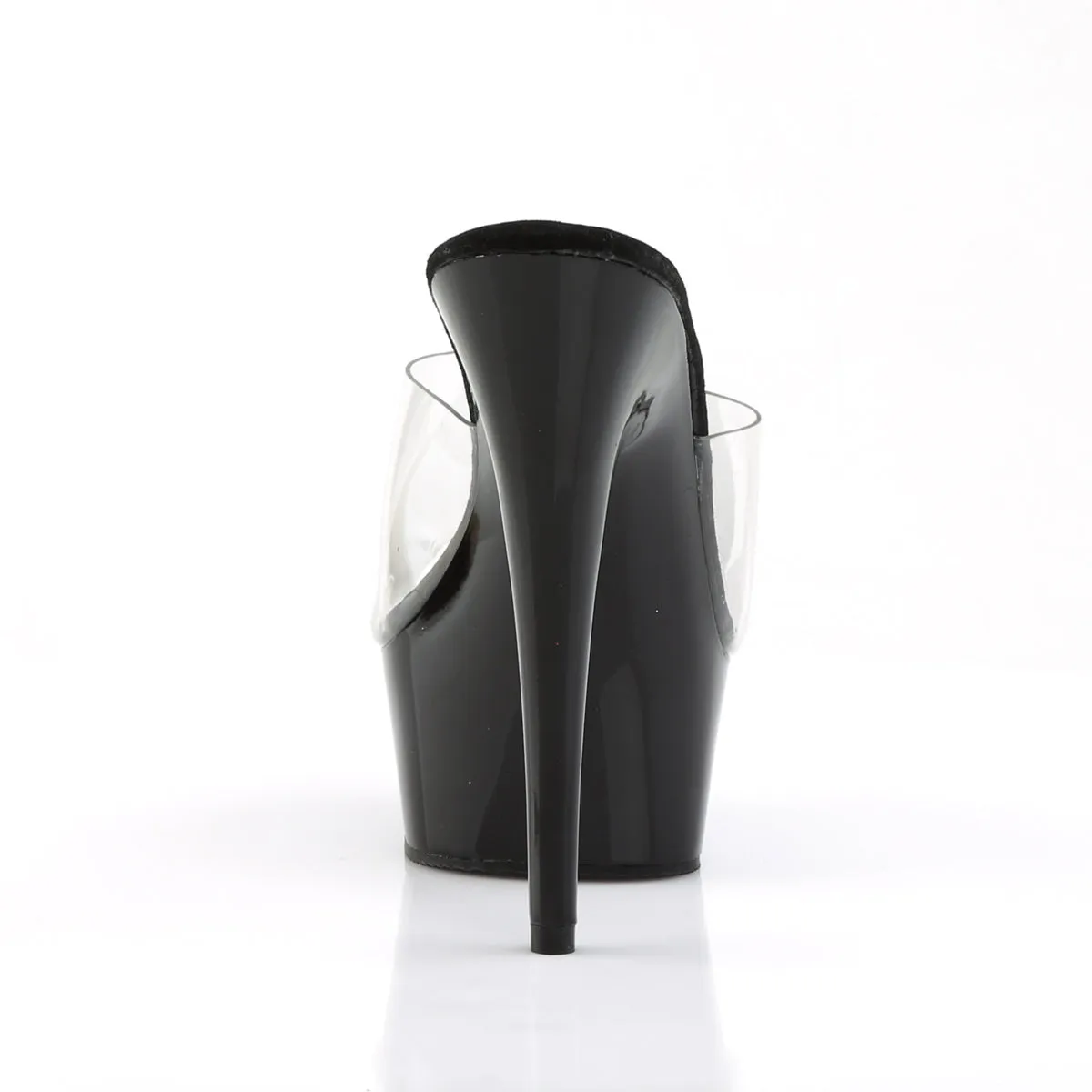 Platform Slide 6-Inch Heels Red or Black DELIGHT-601-BR