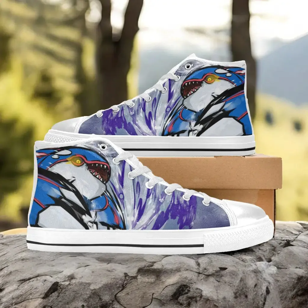 Pokemon Kyogre Shoes High Top Sneakers for Kids and Adults