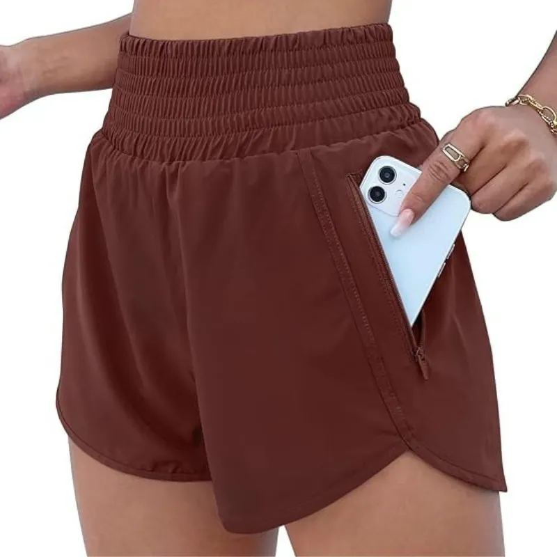 Quick Dry Athletic Shorts Design With Zipper Pocket