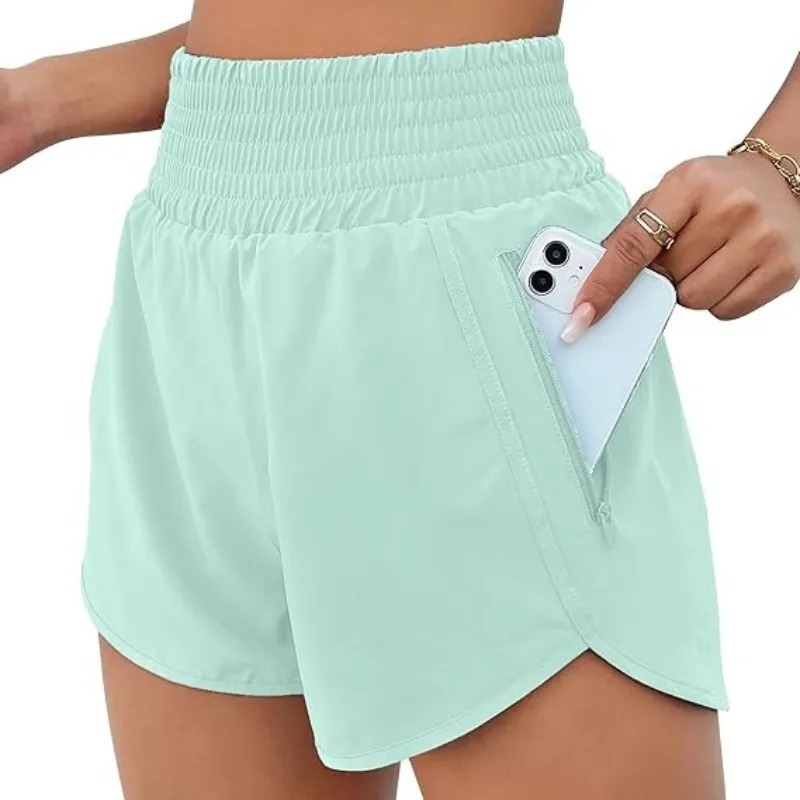 Quick Dry Athletic Shorts Design With Zipper Pocket
