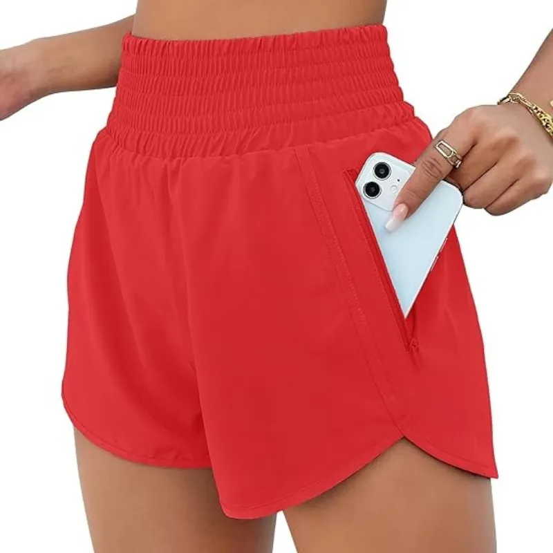 Quick Dry Athletic Shorts Design With Zipper Pocket