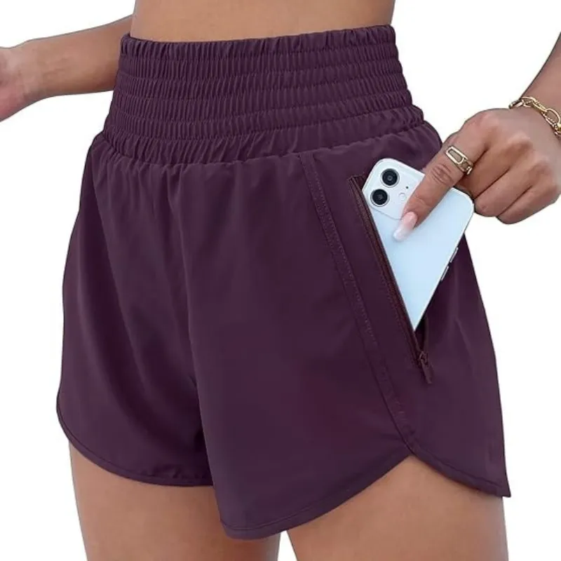 Quick Dry Athletic Shorts Design With Zipper Pocket