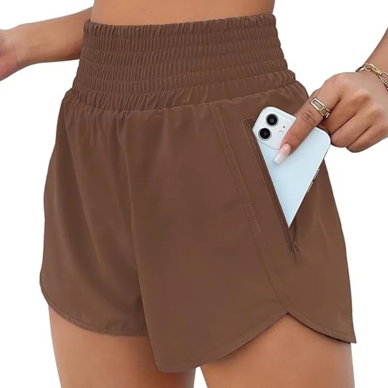 Quick Dry Athletic Shorts Design With Zipper Pocket