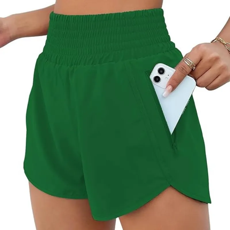 Quick Dry Athletic Shorts Design With Zipper Pocket