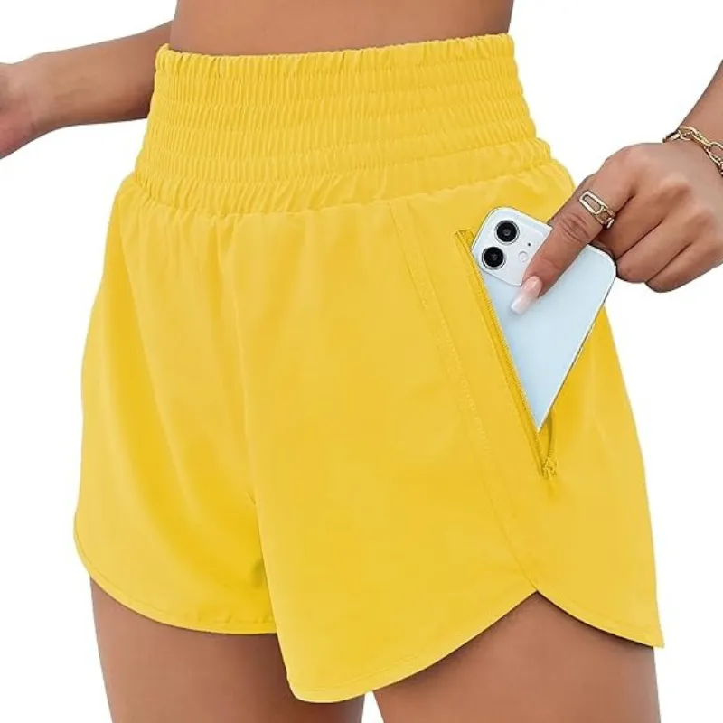 Quick Dry Athletic Shorts Design With Zipper Pocket
