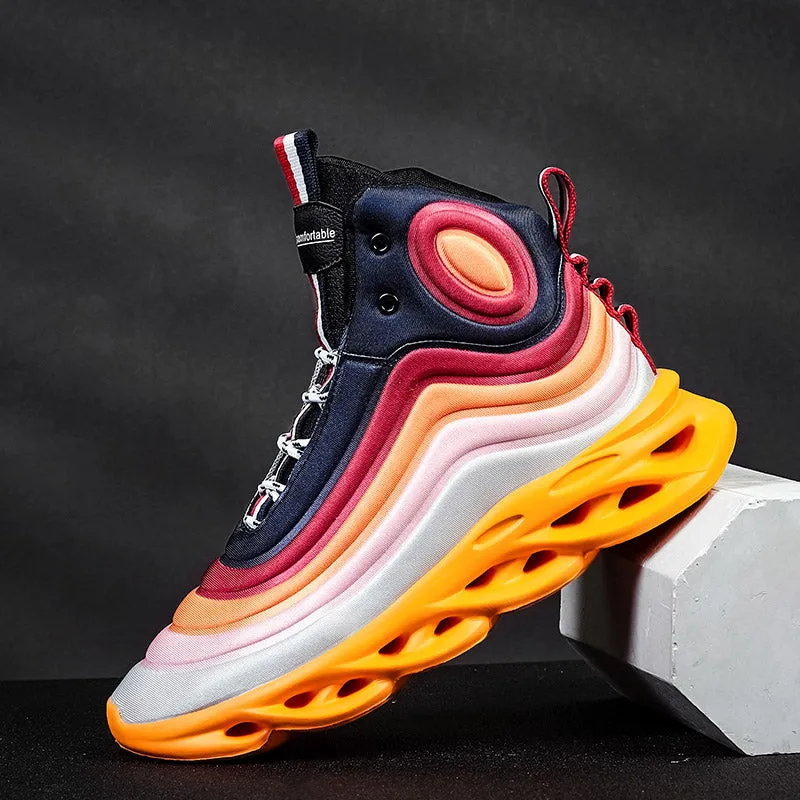 Rainbow gradient shoes for men - GlamzLife