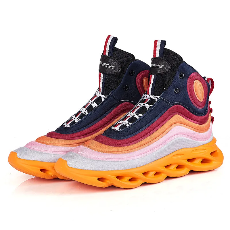 Rainbow gradient shoes for men - GlamzLife