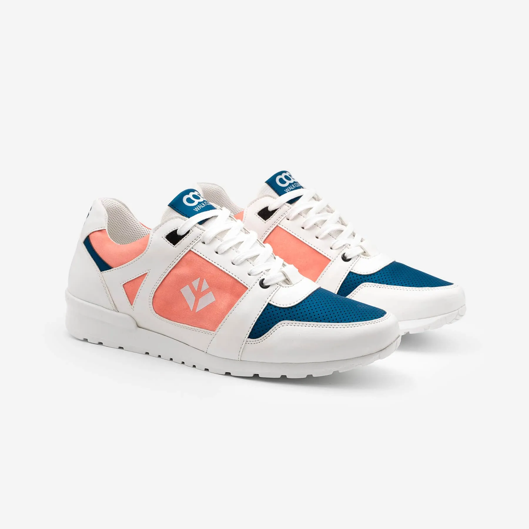 Raven Men's Vegan Sneakers | Coral & Blue