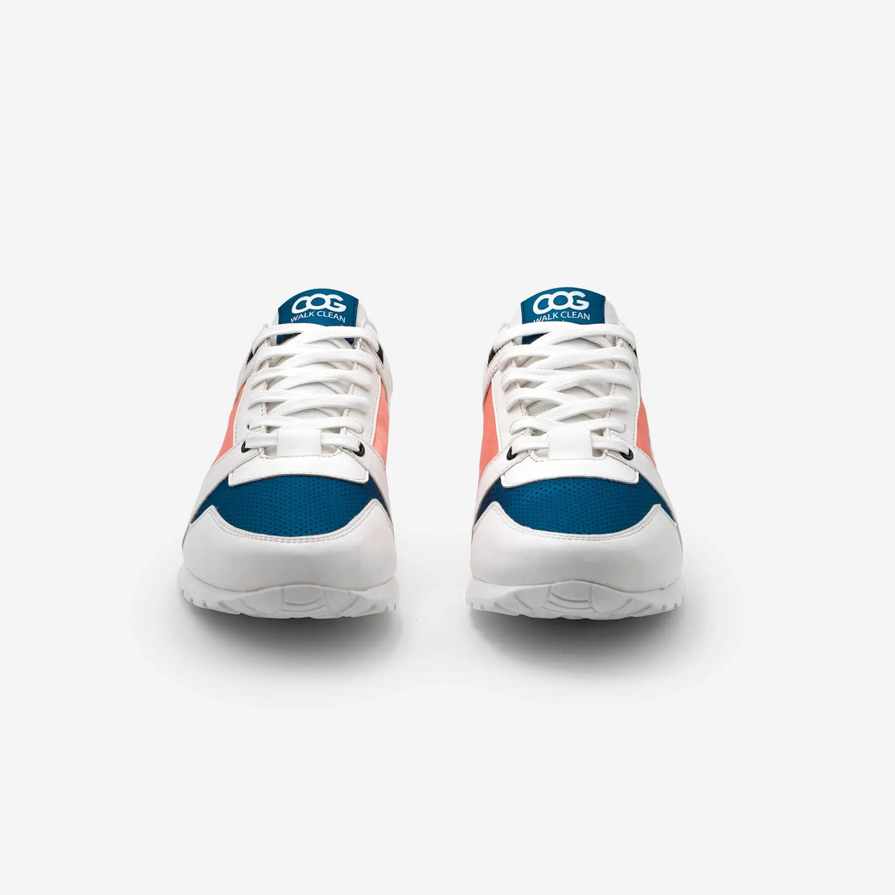 Raven Men's Vegan Sneakers | Coral & Blue