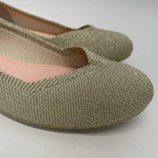 Rothy's Size 7 Women's Gold Tweed Ballet Flats Shoes