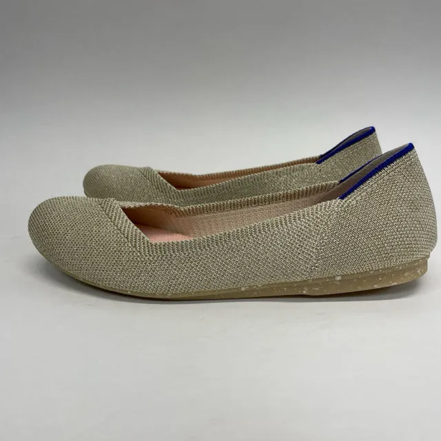 Rothy's Size 7 Women's Gold Tweed Ballet Flats Shoes