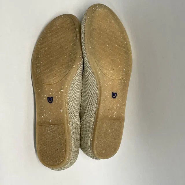 Rothy's Size 7 Women's Gold Tweed Ballet Flats Shoes