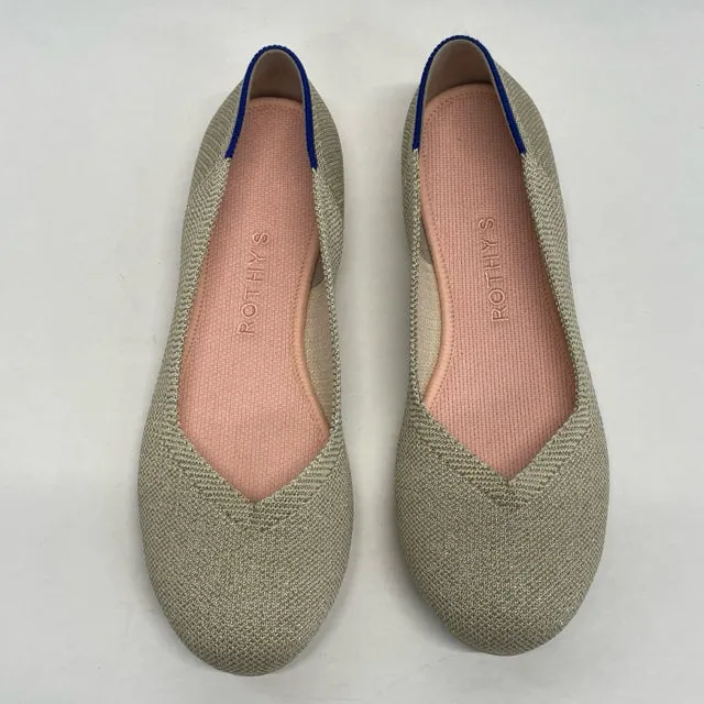 Rothy's Size 7 Women's Gold Tweed Ballet Flats Shoes