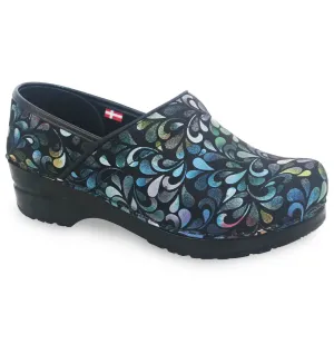 Sanita Plume Women's Printed Leather Multi Chef Clog