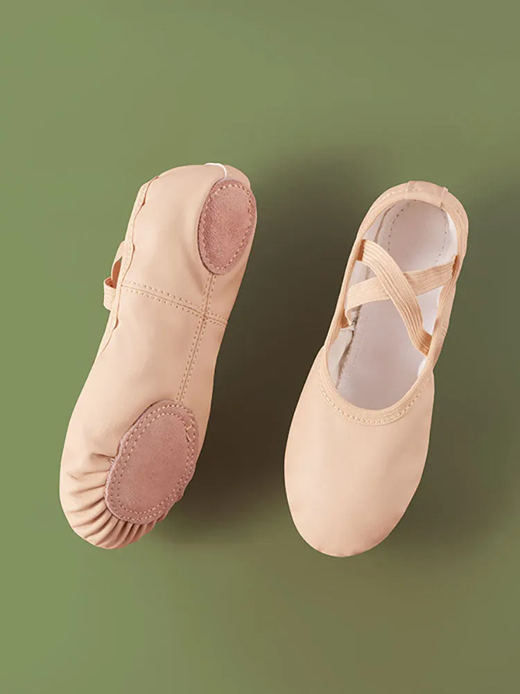 Soft Sole Ballet Exercise Shoes PU Leather Cat Claw Shoes