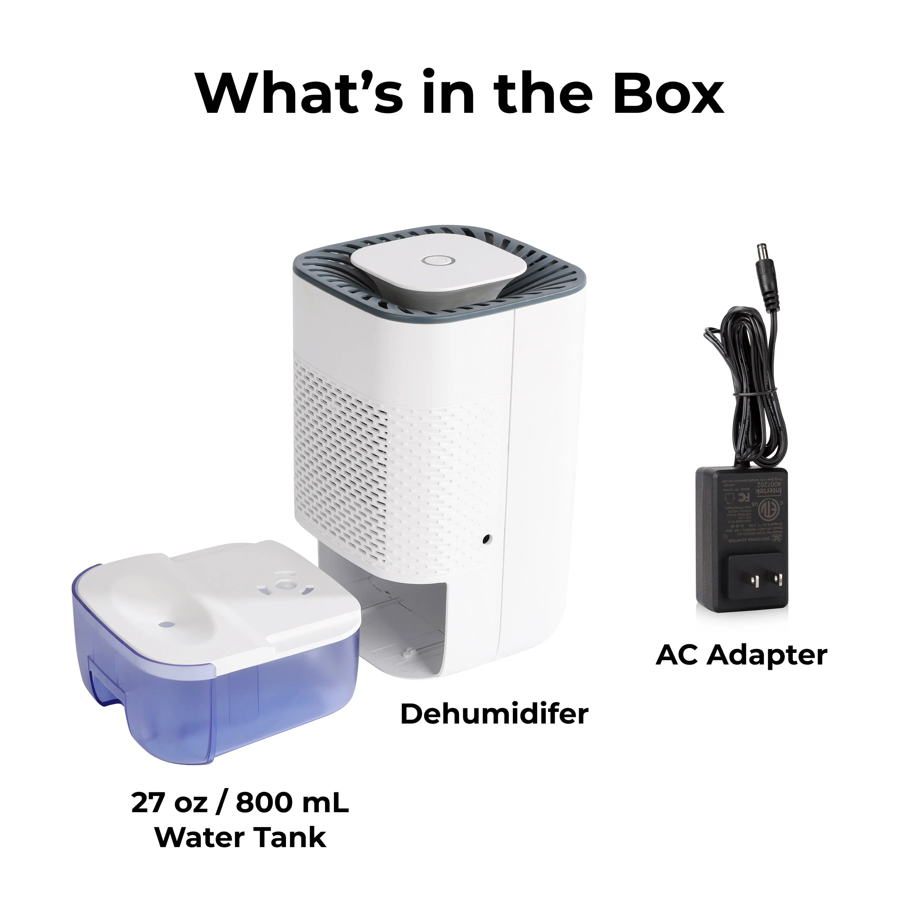 Techko Room Dehumidifier for the Home Basement Closet Bathroom – 800mL Capacity