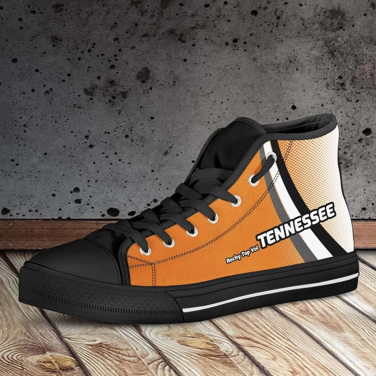 Tennessee Volunteers Basketball Fans Canvas High Top Shoes
