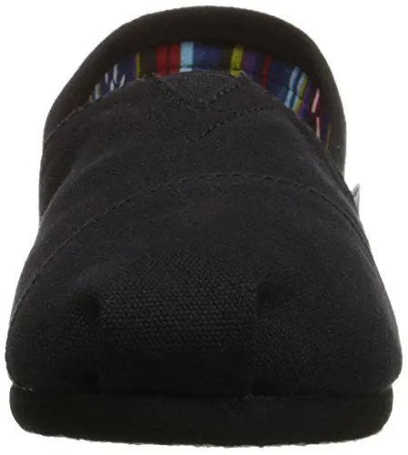 Toms Women's 10002472 Canvas Alpargata Flat, Black, 8 M US