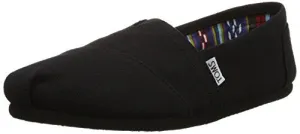 Toms Women's 10002472 Canvas Alpargata Flat, Black, 8 M US