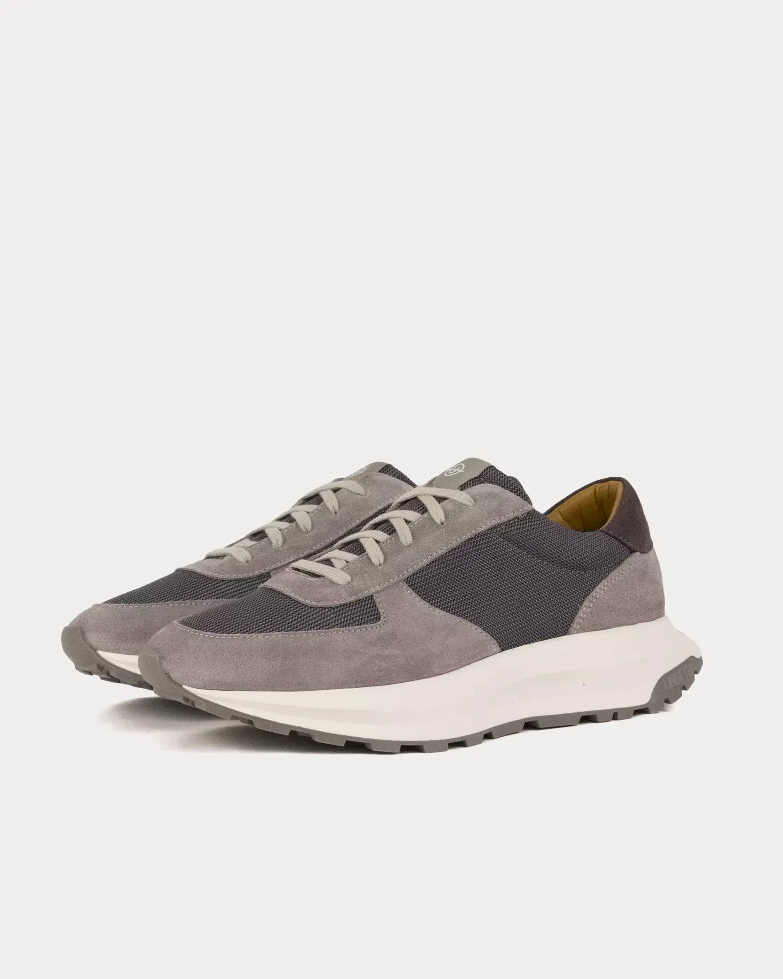 Trinity Luxe Suede Charcoal Grey / White Low Top Sneakers