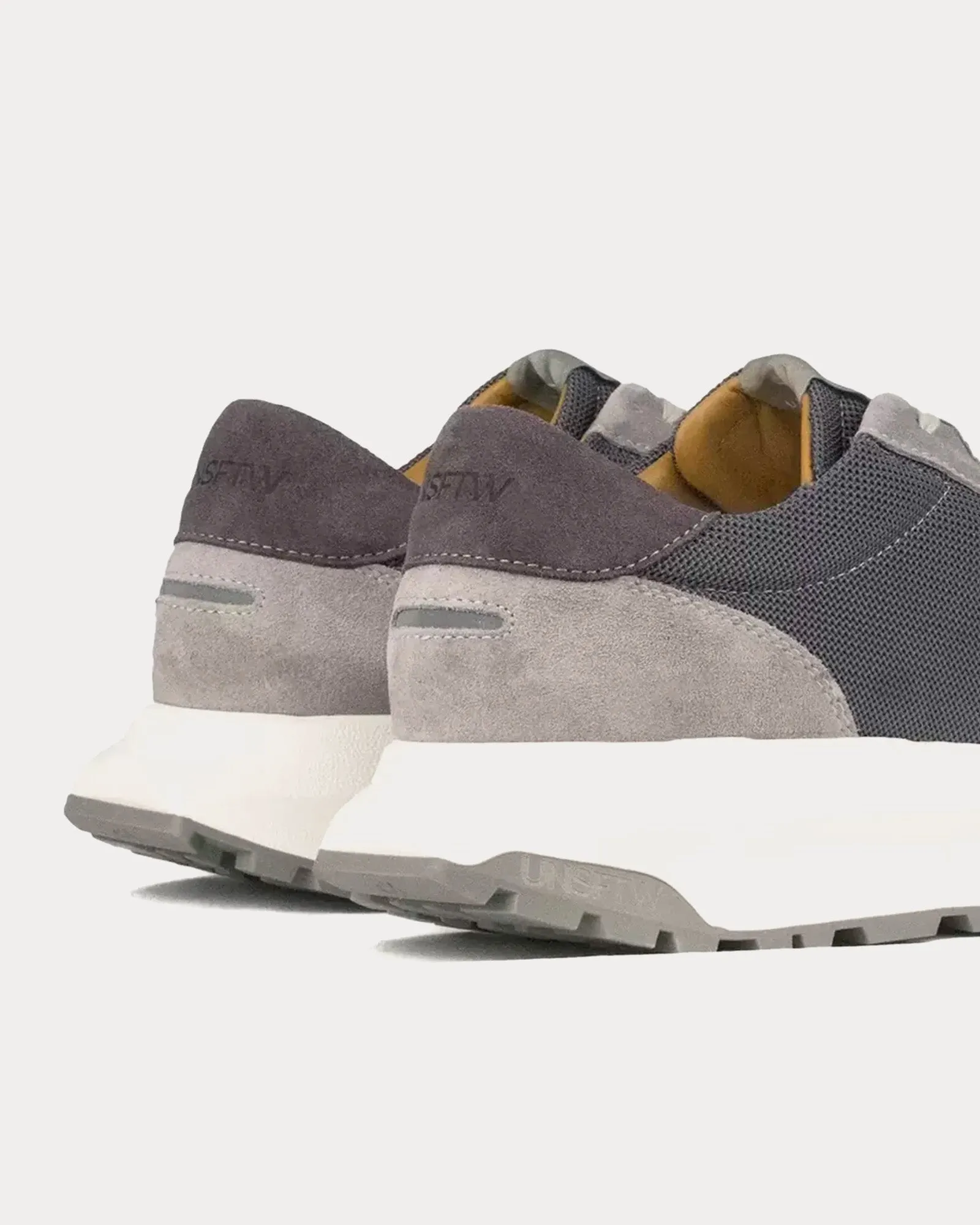 Trinity Luxe Suede Charcoal Grey / White Low Top Sneakers