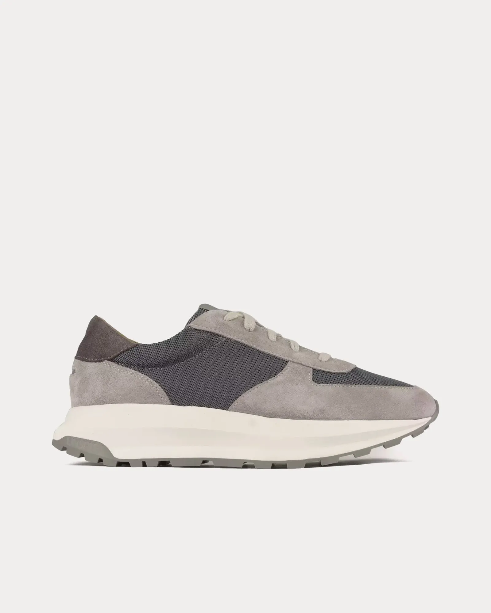 Trinity Luxe Suede Charcoal Grey / White Low Top Sneakers