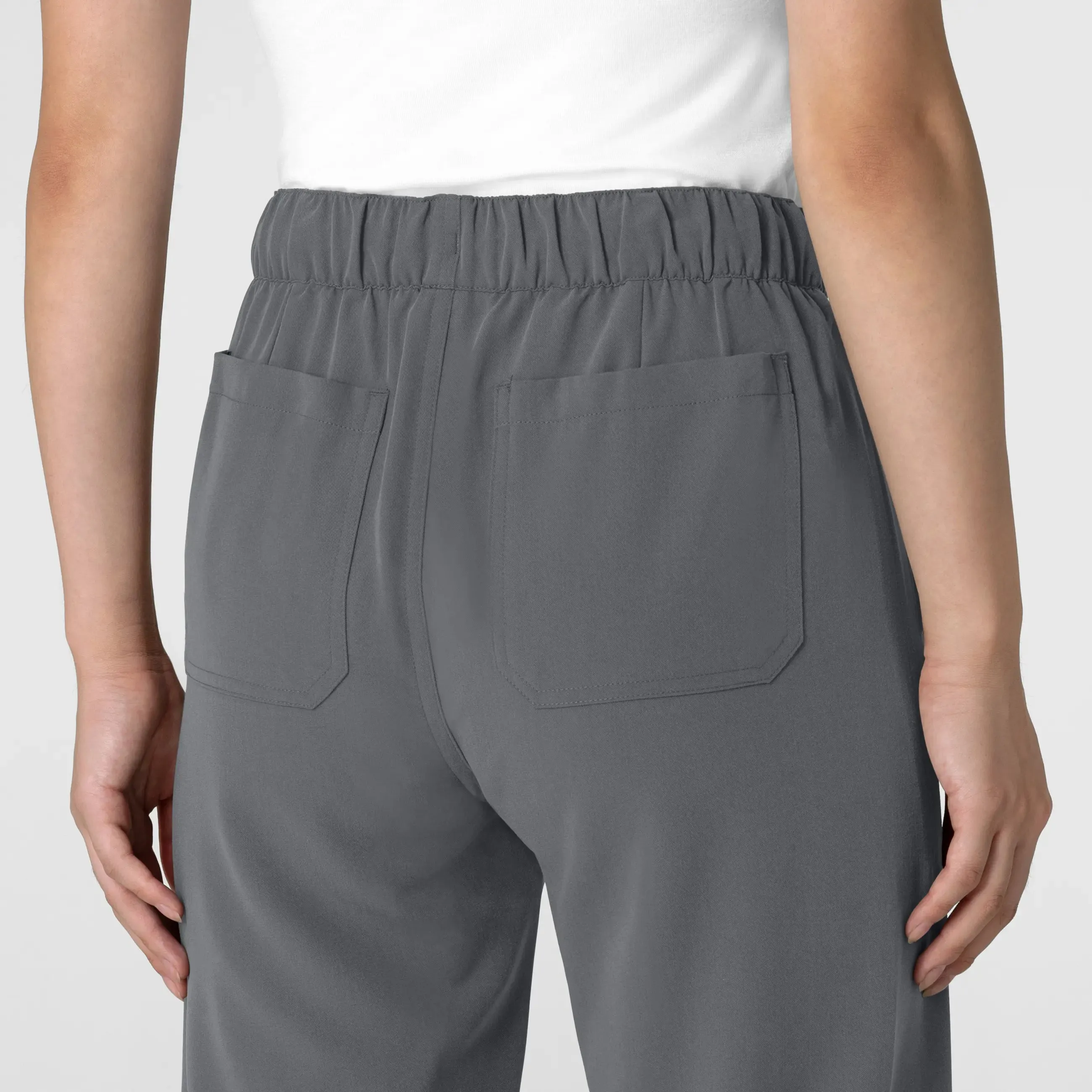 Wink Women's Stovepipe High-Low Hem Scrub Pant - Pewter
