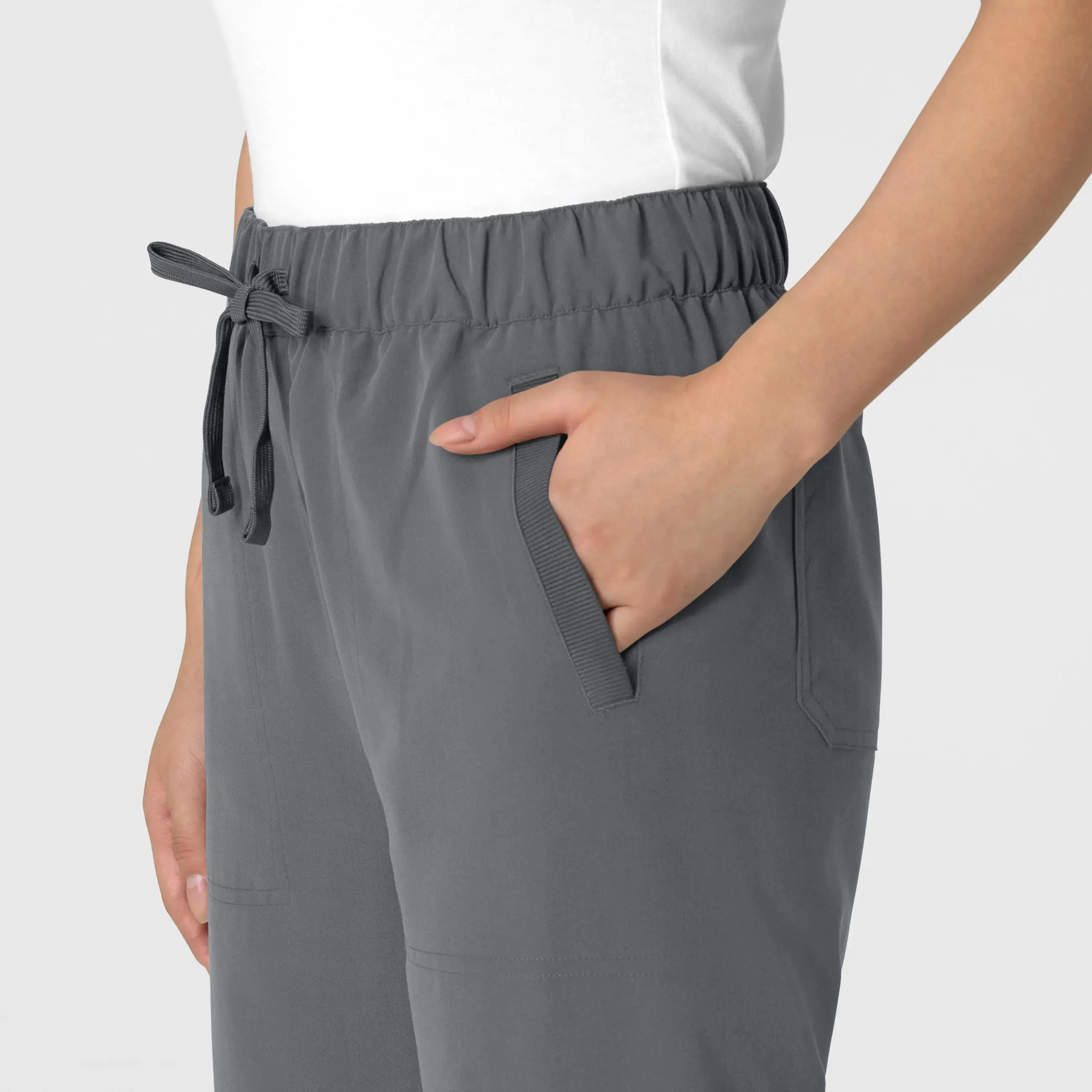 Wink Women's Stovepipe High-Low Hem Scrub Pant - Pewter