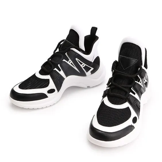 Women's Mesh Breathable Color Block Sneaker Shoes