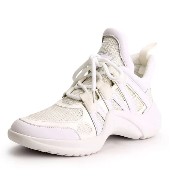 Women's Mesh Breathable Color Block Sneaker Shoes