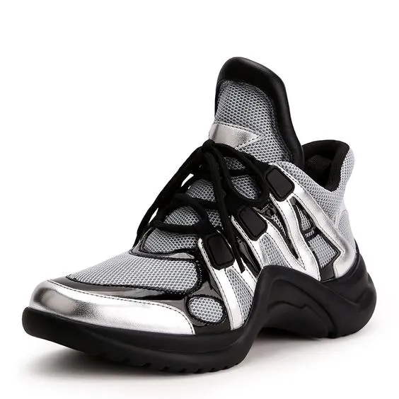 Women's Mesh Breathable Color Block Sneaker Shoes