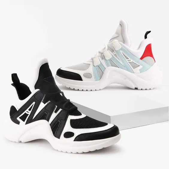 Women's Mesh Breathable Color Block Sneaker Shoes
