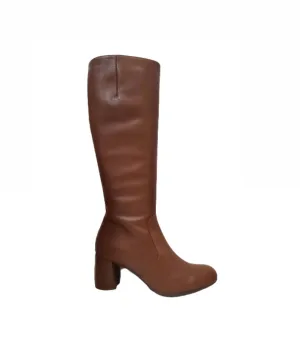 Wonders I-6832 Cuero Light Tan Knee High Zip Made In Spain