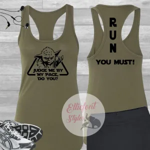 Yoda Inspired Running Shirt, Run Marathon Shirt