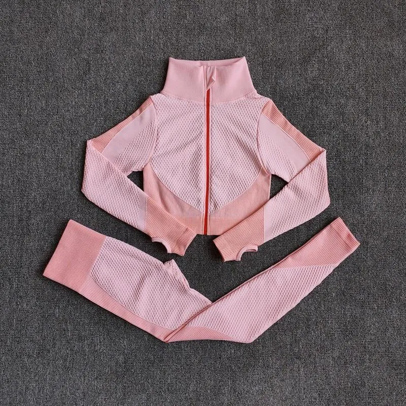 Yoga Sets Long Sleeve Yoga Clothing Female Sport Gym Suits Wear Running Clothes