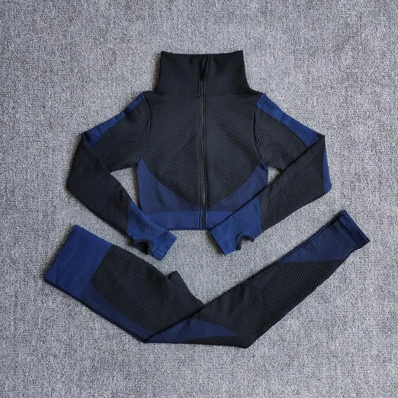 Yoga Sets Long Sleeve Yoga Clothing Female Sport Gym Suits Wear Running Clothes