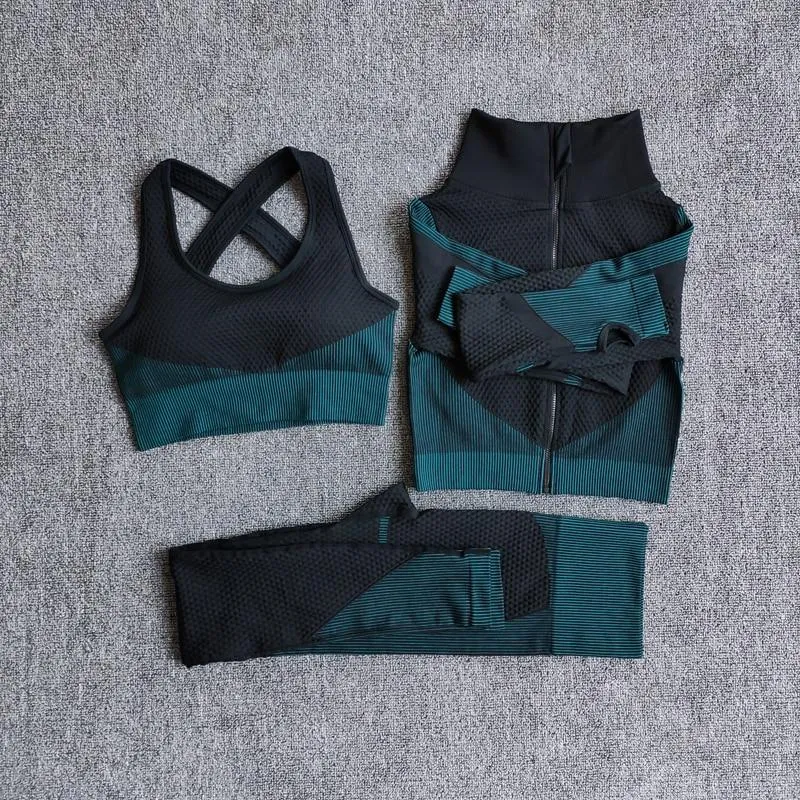 Yoga Sets Long Sleeve Yoga Clothing Female Sport Gym Suits Wear Running Clothes