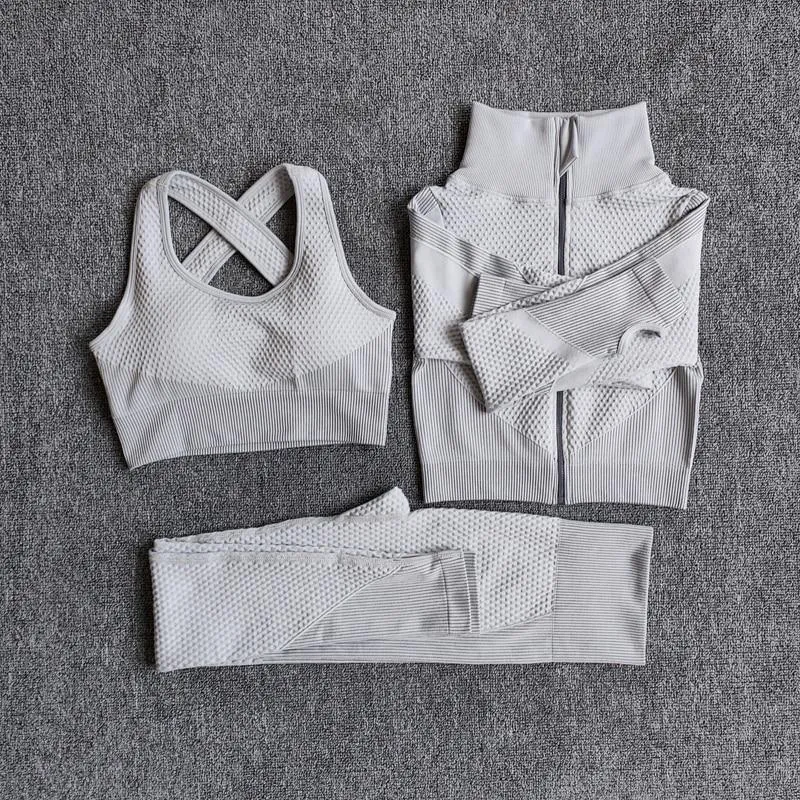 Yoga Sets Long Sleeve Yoga Clothing Female Sport Gym Suits Wear Running Clothes