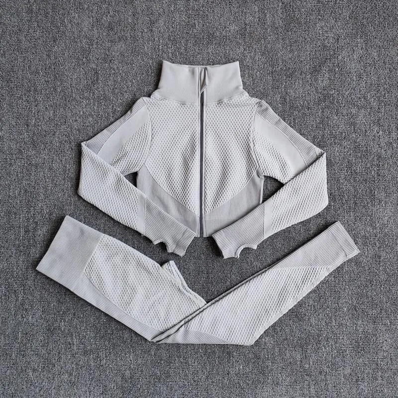 Yoga Sets Long Sleeve Yoga Clothing Female Sport Gym Suits Wear Running Clothes