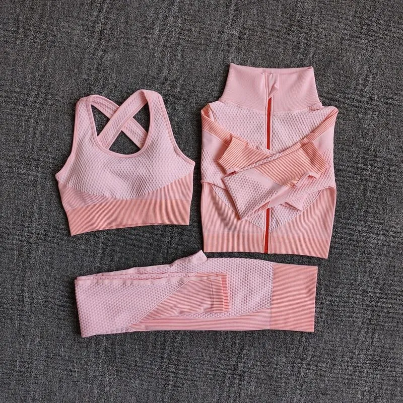 Yoga Sets Long Sleeve Yoga Clothing Female Sport Gym Suits Wear Running Clothes