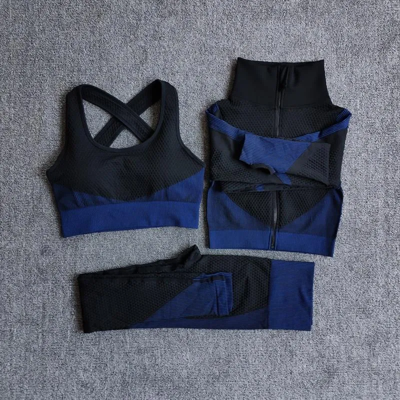Yoga Sets Long Sleeve Yoga Clothing Female Sport Gym Suits Wear Running Clothes